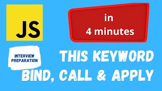 This keyword, bind, call & apply methods in javascript | Javascript interview preparation