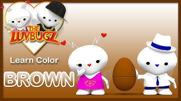 Learn BROWN Colour | 3D Surprise Eggs & The LuvBugz | ESL EFL