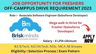 Briskminds is Hiring | ASE Role for Freshers | Batch- 2020/2021/2022/2023/2024 #jobswithshubham