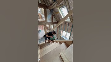 Fitting Stair Cladding #stairs #oak