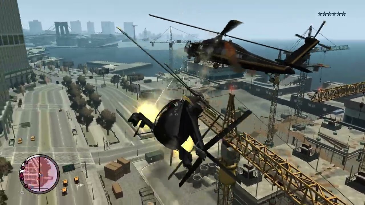 GTA 4 TBOGT - Buzzard Rampage on Happiness Island + Six Star Escape