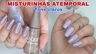 Misturinhas de esmaltes com tons claros bem atemporal