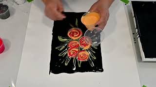 From CIRCLES to FLOWERS ~ EASY Acrylic Pour for BEGINNERS ~ Fluid Art Flower Dip