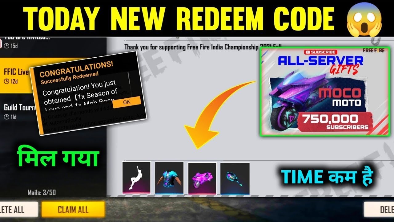 Free Fire Redeem Code Today 9 June | New Redeem Code free fire | FF redeem code today | all server