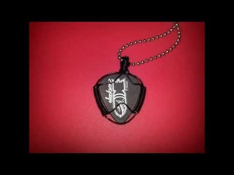 how to make a wire wrapped guitar pick necklace