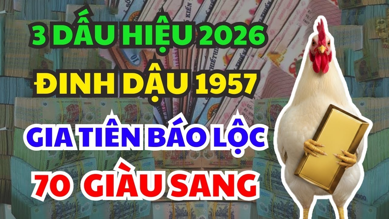 GIA TIÊN BÁO LỘC Cho ĐINH DẬU 1957 Biết 3 DẤU HIỆU Này Năm 2026 GIÀU LÊN TRÔNG THẤY, 70 Tuổi Đón Lộc