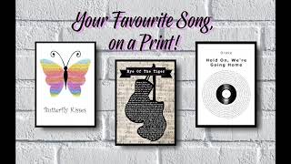 Song Lyric Prints