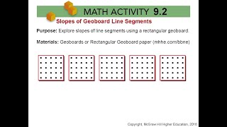 §9 2 Slopes of Geoboard Line Segments