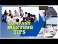 Company Meeting Tips