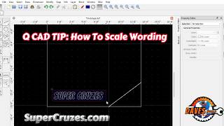 Q Cad how to scale wording and items