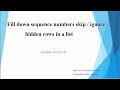 Fill down sequence numbers skip hidden rows in Excel with Kutools for Excel