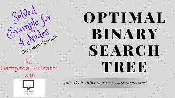 Optimal Binary Search Tree | Solved Example for 4 Nodes (Keys) | With Formula (OBST) |Data Structure