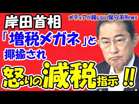 【岸田首相】「増税メガネ」と揶揄され「怒りの減税指示」！！経済対策の本丸は「所得税減税」！？年収の壁対応や賃上げ企業へ法人税減税！！「減税」で解散に打って出る！？【メディアが報じない保守系News】