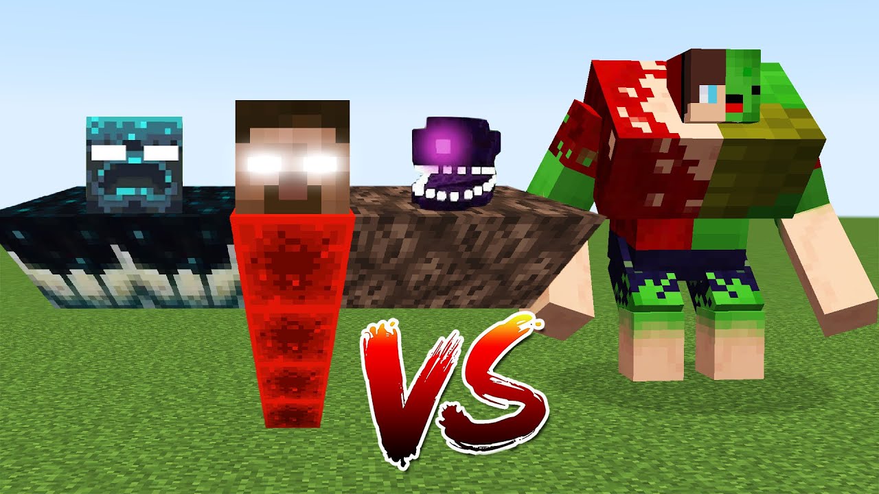 what if you create a HEROBRINE WARDEN STORM VS JJ AND MIKEY GOLEM in ...