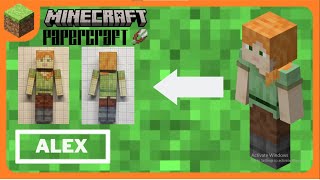 [Minecraft Papercraft] How to make ALEX ✂️ screenshot 4