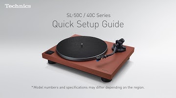 English | SL-50C/40C Series | Quick Turntable Set-up Guide