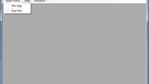 Creating MDI Form in C#