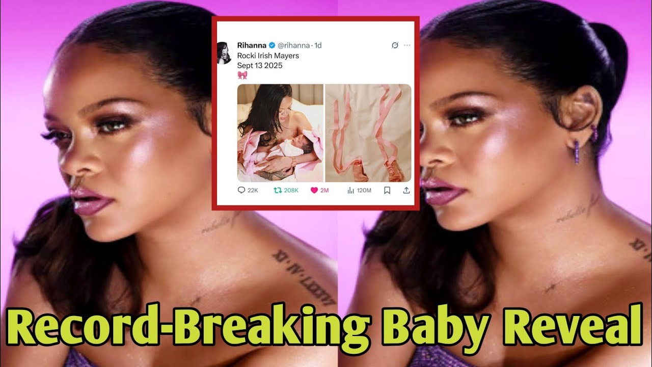 RIRI BREAKS RECORD:IRISH'S BIRTH ANNOUNCEMENT BECOMES THE MOST-LIKED X OF THE YEAR WITH 2M LIKES