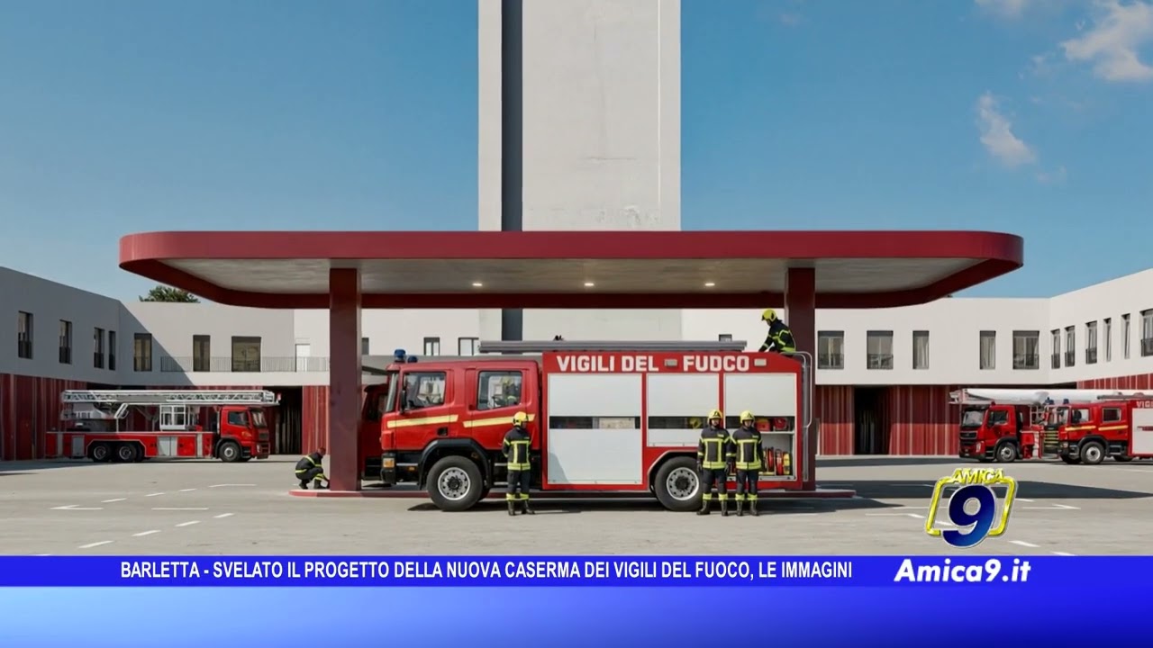 Barletta - Svelato il progetto della nuova caserma dei vigili del fuoco, le immagini