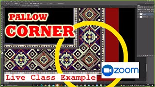 Pallow or Dupatta Corners | Textile Designing | Photoshop Tutorial