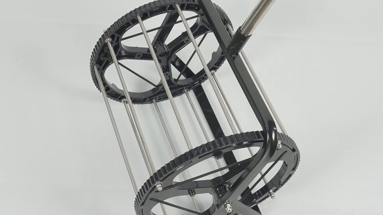 Tennis Ball Roller Mower Hopper 55 Ball Capacity Pickup with Adjustable