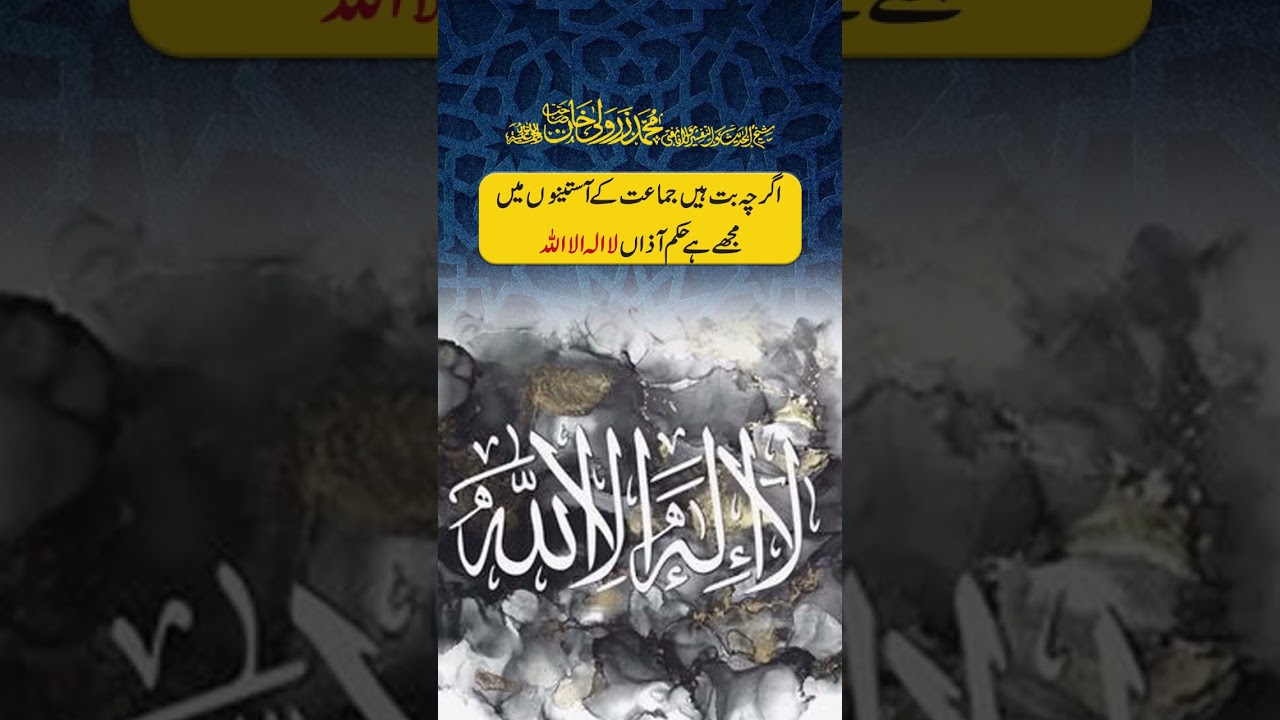 اگر چہ بت ہیں جماعت کے آستینوں میںمجھے ہے حکم آذاں لااله الا الله | Mufti Zarwali Khan