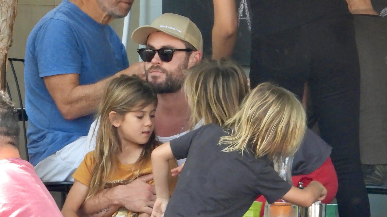 Chris Hemsworth enjoys a family day out in Sydney