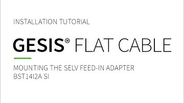 Wieland Tutorial - Connecting and Mounting a SELV feed-in on a gesis® NRG flat cable
