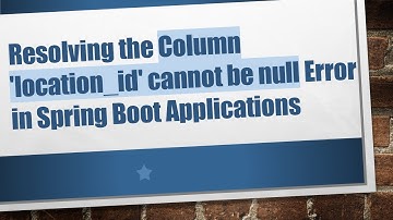 Resolving the Column 