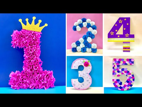 DIY 3D Floral Numbers for Birthday & Anniversary Decoration | 3D Floral Letters