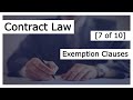 Contract Law [7 of 10] - Exemption Clauses