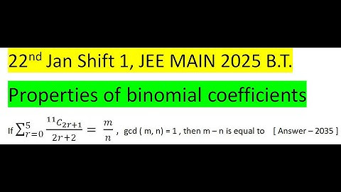 If ∑_(r=0)^5▒(_ ^11)C_(2r+1) /(2r+2)= m/n  ,  gcd ( m, n) = 1 , then m – n is equal to