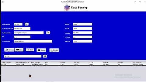 Demo Program Aplikasi Sistem informasi Penjualan Produk AIDC Berbasis Java Netbeands