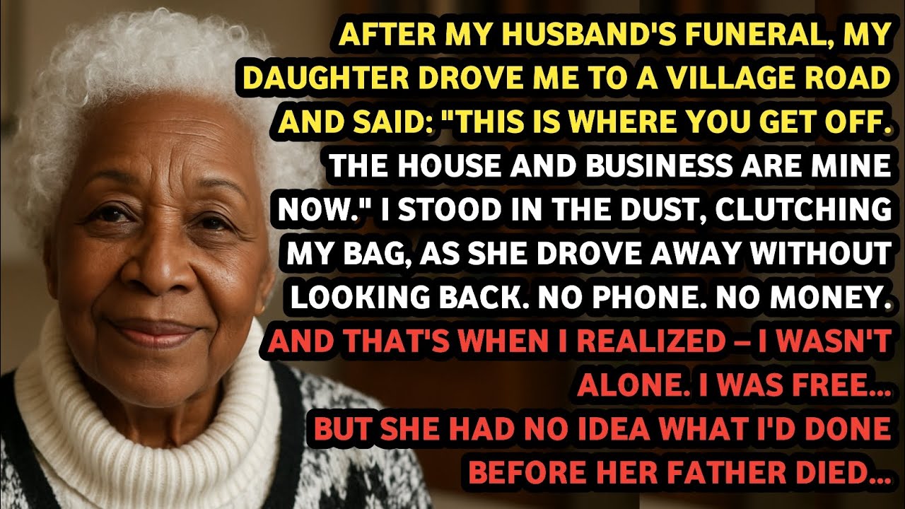 AFTER MY HUSBAND'S FUNERAL,MY DAUGHTER DROVE ME TO A VILLAGE ROAD AND SAID:THIS IS WHERE YOU GET OFF