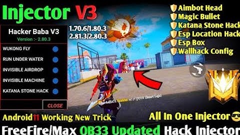 FF Auto Headshot Injector After Update | Fly Hacker In Game | Antiban Injector FF/Max All Version