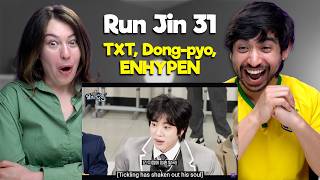 Run Jin EP.31 ft. TXT, Dongpyo & ENHYPEN | Game Master Showdown 1 Reaction!
