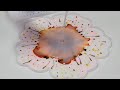 Alcohol ink and resin flower bowl