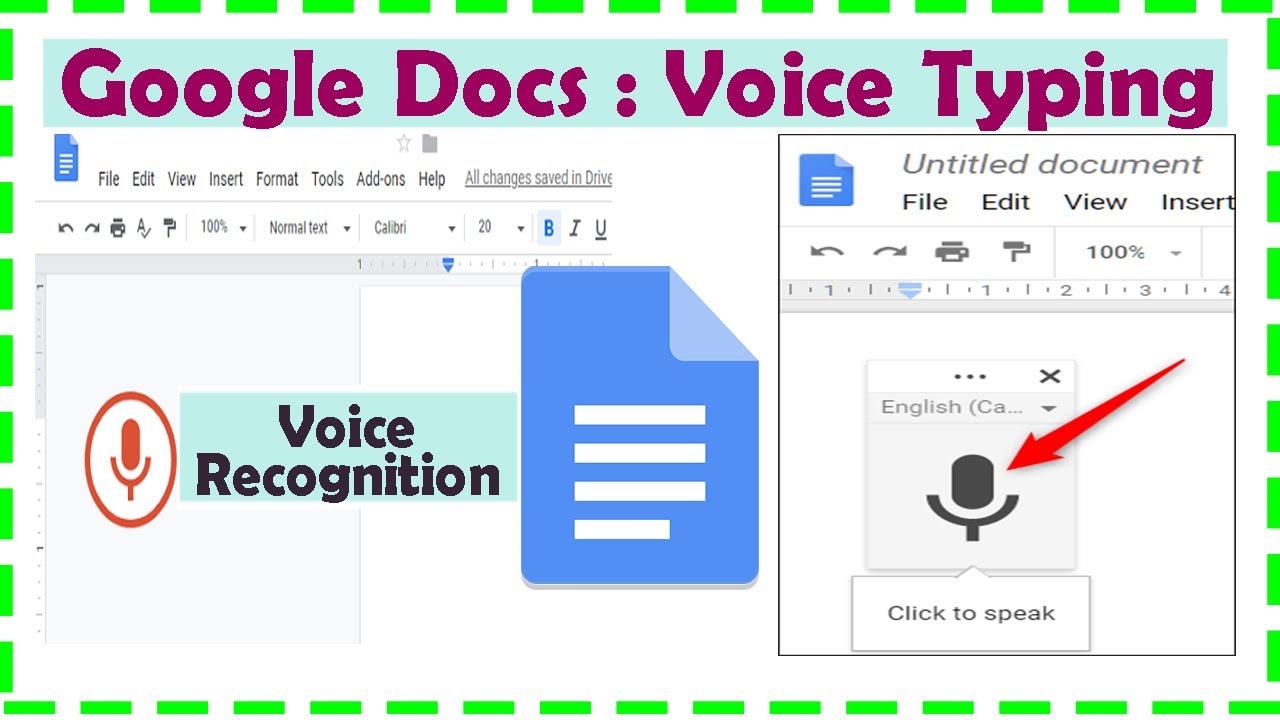 google docs speech to text