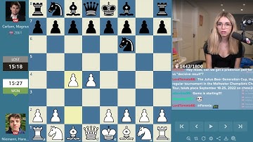 MAGNUS CARLSEN RESIGNS IN 2 MOVES VS HANS NIEMANN - Anna Cramling