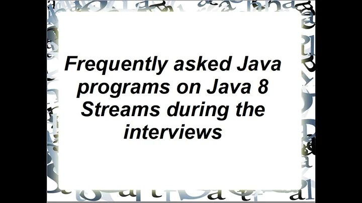 Java 8 Streams programs you must prepare for Java Interviews