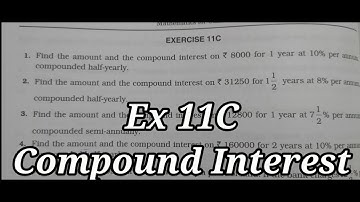 Compound Interest Exercise 11c RS Aggarwal class  8 In Hindi ||rajmith study