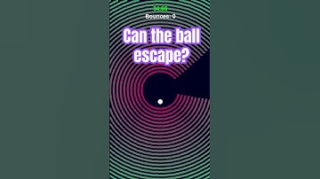 Will the Ball Escape the Circles? #satisfyingvideo #bouncingball