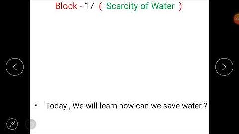 Class 3(Science)- Lesson 3(Save Water) of block 17(Scarcity of Water).