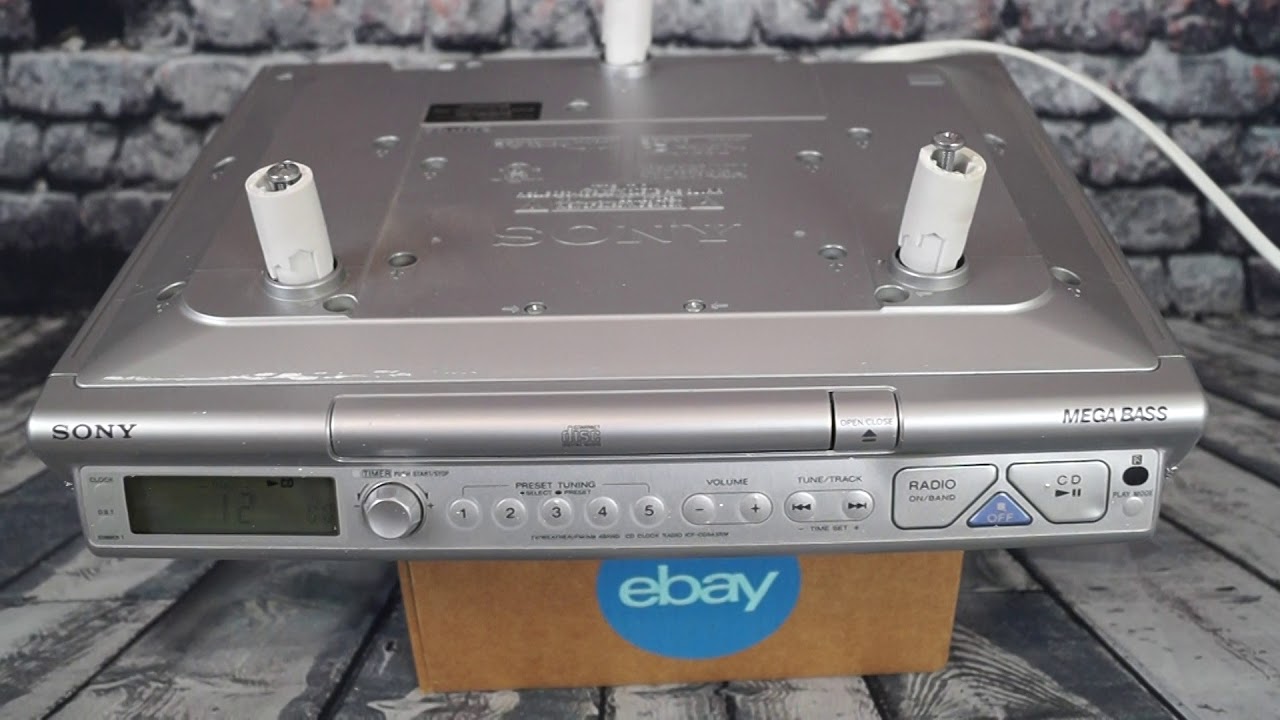 Sony Icf Cd543rm Under Cabinet Radio Cd Player Timer Youtube