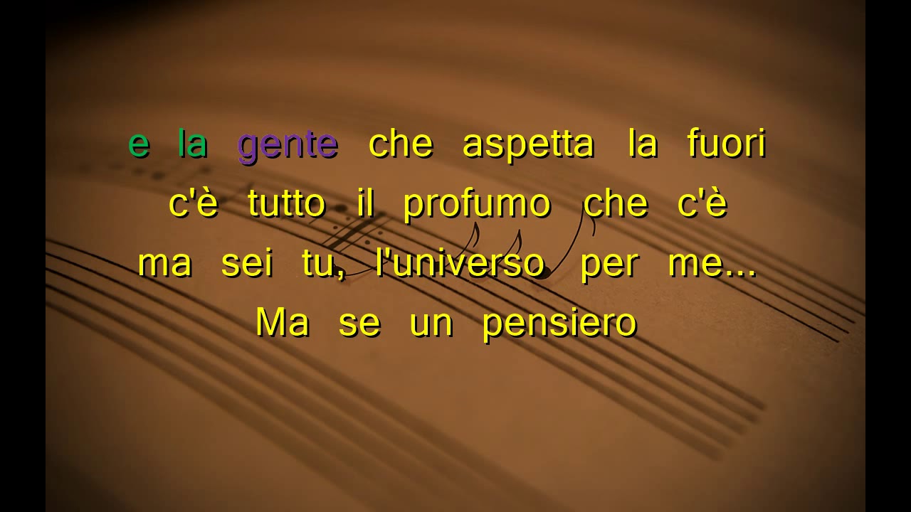 Bagutti L'universo per me karaoke per chitarra YouTube