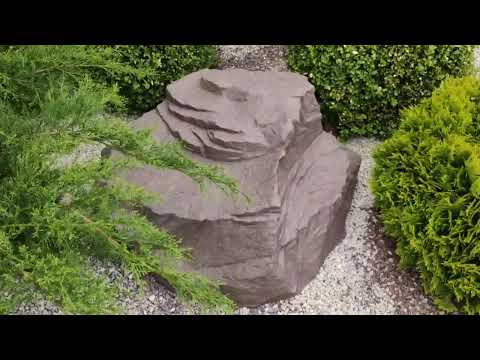 Ландшафтний Валун (камінь) червоний граніт 79х77х38 см Гранд Презент ССПГ00009-1 Червоний, відео 1