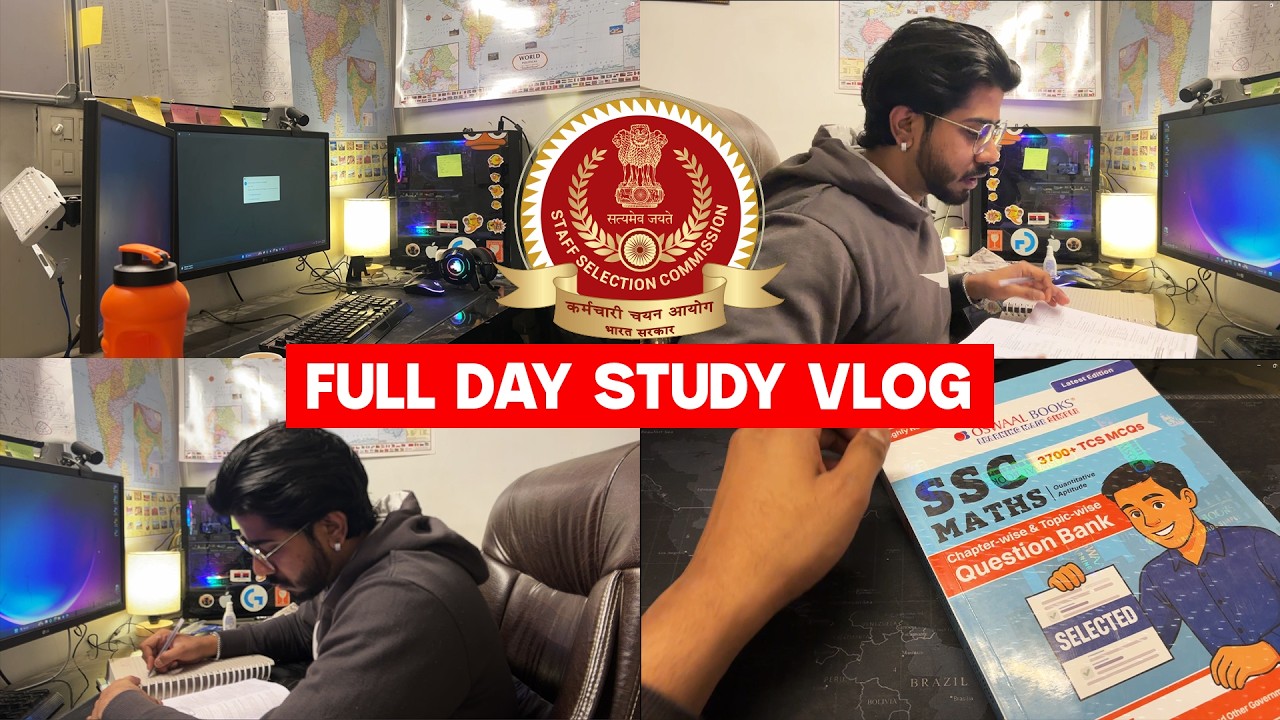 Day in a life pf an SSC CGL 2026 aspirant📚 | Realistic Study Plan💯 #ssccgl 