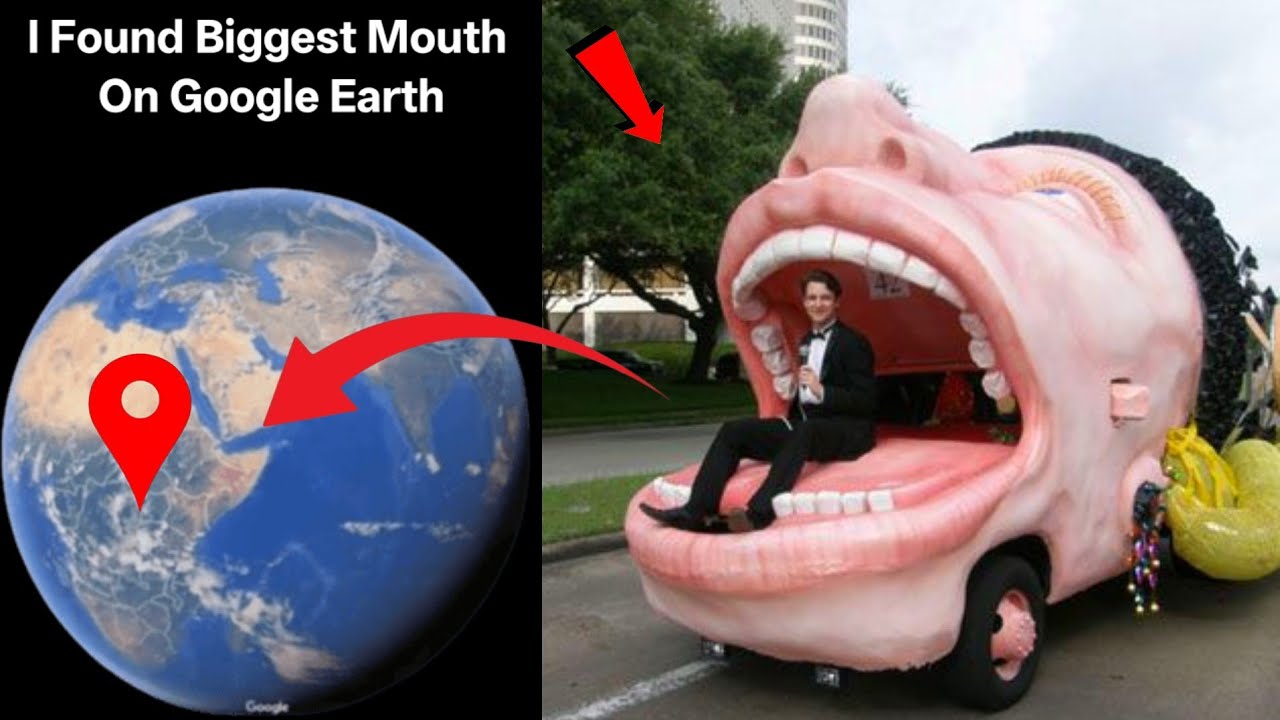 I found biggest mouth 👄 on Google Earth 