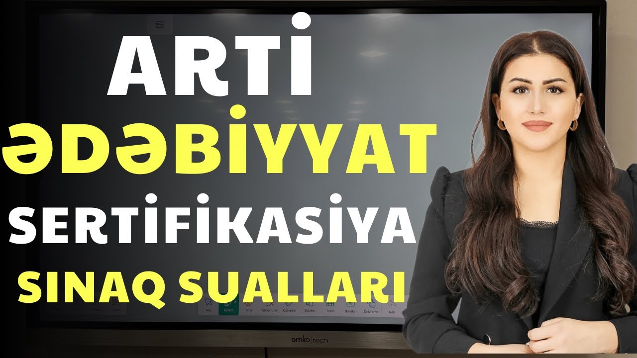 ARTİ- Sertifikasiya Ədəbiyyat Sınaq sualları. Günay Həsənzadə (051-580-94-28)