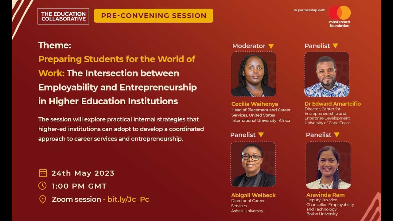 Session Pre Work Pre-Convening Speaker Session: Preparing Students for the World of Work ...